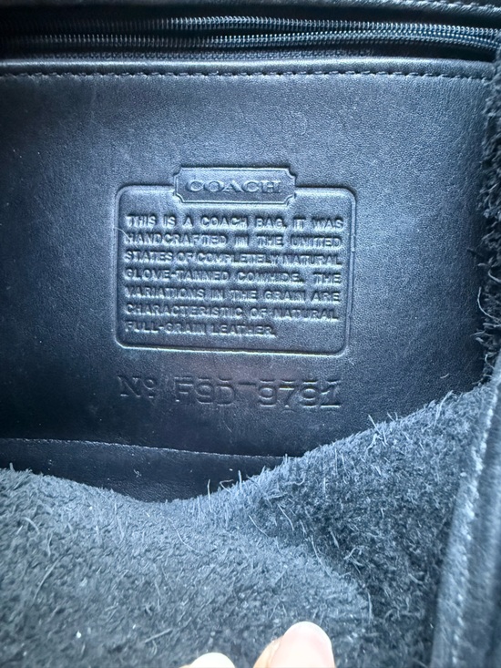 Coach Black Leather Backpack with Turn-Lock Hardware